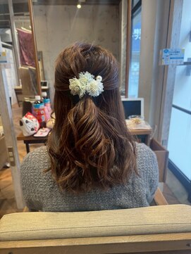 ヘアーショップ エヌアンドエー 越谷店(hair shop N&A) パーティーお呼ばれヘアセット ハーフアップ髪飾り