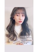 ひし形シルエット/韓国フェミニンオルチャンヘア/ふんわりカール