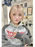 顔周りレイヤーカットダブルカラーケアブリーチレイヤーボブ