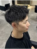 メンズカットジェットモヒカンショートスタイル刈り上げカラー
