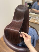 アルファ 久留米店(alpha)&nbsp;ピンクブラウン×縮毛矯正×髪質改善