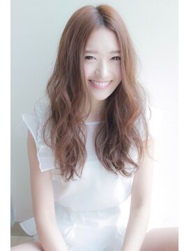 ヘアメイク イズム(HAIR MAKE ism) 【ism 千葉】ほんのりピンクナチュラルウェーブ×ロング