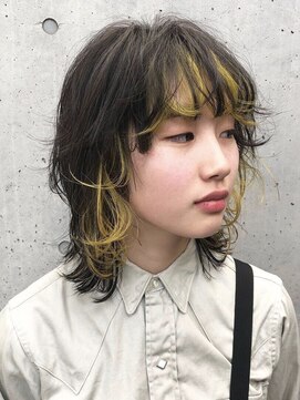 ノラ ヘアーサロン(NORA HAIR SALON) 【小杉拓馬】ウルフカット ×インナーカラー