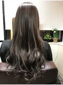 アッシュ系カラー＆デジタルパーマ