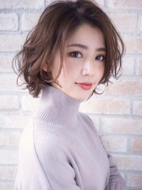 石田ゆり子さん風ボブ・40代大人ボブ・前下がりボブ・イメチェン