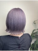 外はねボブにシルバーラベンダー☆