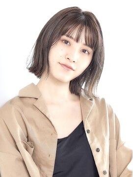 フォンズ(FONS) 大人可愛いナチュラル外ハネボブ 20代30代40代デコルテキレイ