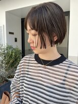 ゼスト クレス(ZEST Cres)&nbsp;【cres奈佳子】オリーブグレージュ×切りっぱなしボブ