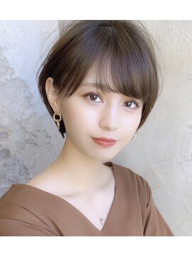 シルクレイ 吉祥寺店(Silk-lei) 大人可愛い綺麗めショート/フェザーバング 10代20代30代40代