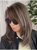 ハイライトショートヘアダブルカラーイルミナカラーオージュア