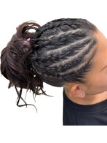 ヘアーサロン ティアレ(hair salon Tiare) ミディアムスタイル編みこみポニーテールアップスタイル