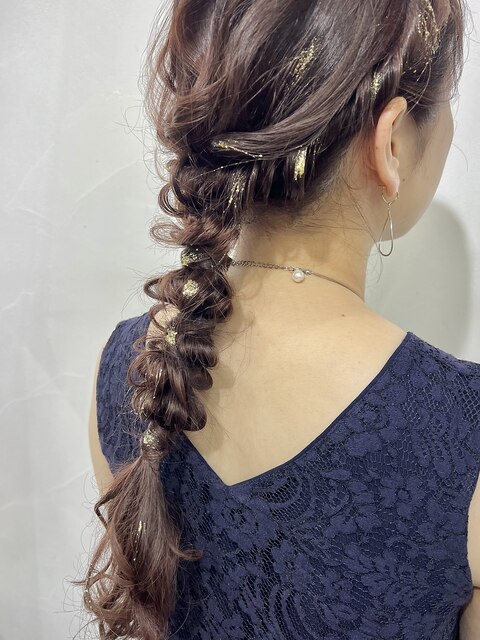 【お呼ばれヘアセット】編みおろし　畑瀬彩華