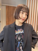 ビュートリアム 南青山(BEAUTRIUM)&nbsp;前上がりマッシュボブ 顔周りカットイルミナカラー ブリーチなし