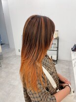 ブラウン(Brown)&nbsp;オレンジバレイヤージュ