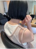 【Ayu。】透ける暗髪ネイビーブルー×ぷつっとナチュラルボブ