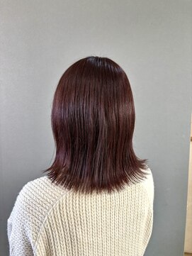 ココカラヘアー ニコ(cococara hair nico) カシスカラー/髪質改善/トリートメント/切りっぱなしボブ/ピンク