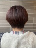 冬カラー◎30代40代小顔ショート×赤みブラウン