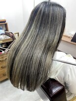 ランプ(Lamp) くびレイヤー グレーベージュ 白髪染め 白髪ぼかし 髪質改善UP