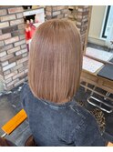 "似合わせカット"ダブルカラー×ミルクティーベージュ