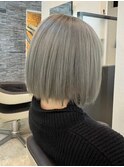 宇都宮ショートボブショートカット白髪ぼかしハイライト白髪染め