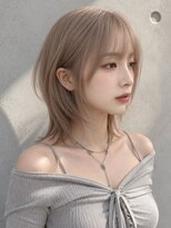 ユーフォリア 渋谷グランデ(Euphoria SHIBUYA GRANDE)&nbsp;ハッシュカットウルフレイヤー韓国ヘアべージュカラー