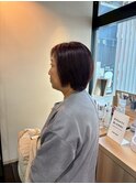 ダークパープル/ナチュラルショート/夏のヘアアレンジ/茅ヶ崎