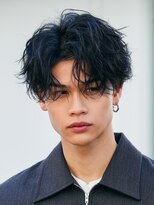 フィフス 大分(fifth)&nbsp;大分シャドウパーマメンズカットラウンドマッシュセンターパート