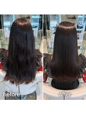 ロング美髪縮毛矯正ストレート