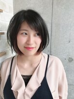 トーリ(tohri)&nbsp;切りっぱなしボブ×オレンジインナーカラー