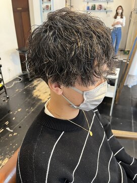 ビジュー(bijou) マッシュハイライト×緩めのツイストスパイラル