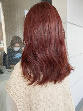 ヒース 姪浜(Heath) レッドブラウン ピンクブラウン ブリーチなしダブルカラー