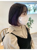 韓国風ボブ×インナーカラー