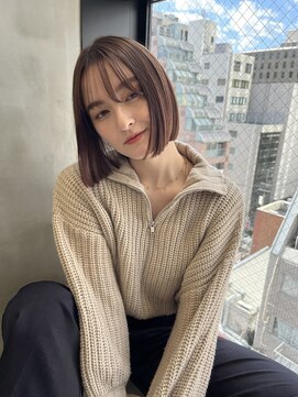 ロンドルーチェ 心斎橋(Lond luce) ダークアッシュ/ミディアムレイヤーカット［髪質改善/縮毛矯正］