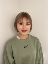 シェノン バイ アランスミシー 表参道(CHAINON by Alan smithee)&nbsp;前髪カタログ/マチルダボブ/ピンクベージュ/丸型/