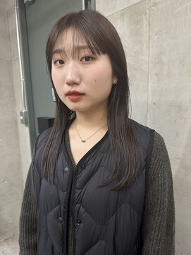 ソルトウォーター(SALT WATER) 柔らかいベージュ 小顔 ワンレン