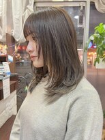 グリー ヘアプロデュース 千葉店(Gree hair produce) 【オリーブグレージュ×顔まわりレイヤー】似合わせ/千葉美容室