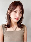 前髪うる艶髪レイヤーカット20代30代40代◎美髪斜めバング