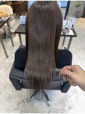 30代40代髪質改善ココアブラウン艶感ストレート透明感赤み消し