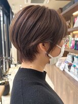 ジアン バイ ミルボン 西宮ガーデンズプラス(GIEN by milbon)&nbsp;赤みを抑えたやわらかブラウンカラー/大人可愛いショート