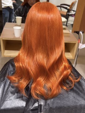 アンククロス 渋谷(ANKH CROSS) オレンジヘア/ヘアカラーオレンジ/ブリーチ/オレンジカラー/渋谷