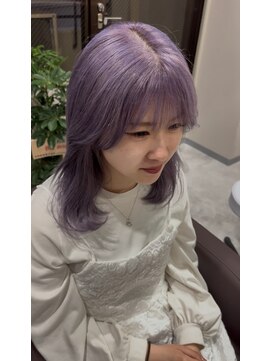 梅田ハイトーン/ホワイトブリーチ/ラベンダーカラー