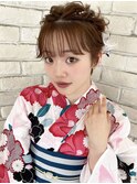 浴衣着付けショートヘアアレンジayaka