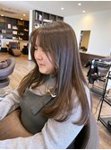 ロングワンホンレイヤー×ブリーチ無しロイヤルベージュ