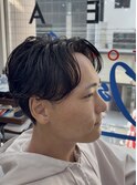 波巻きパーマメンズツイストスパイラルパーマツーブロック