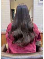 ヘアケアアンドヘアデザイン リベール(L:belle)&nbsp;【熊本】8トーンピンクブラウン艶ロング