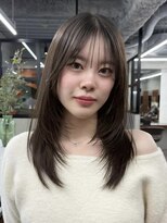 ニコ トウキョウ 渋谷(nico TOKYO)&nbsp;ミディアムレイヤーカット顔周りレイヤーハッシュカット透明感