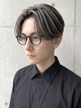 ヘッドストック 大和八木店(HEAD STOCK) ハイライトセンターパートニュアンスセンターパートブリーチ眉毛