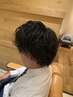 朝来野指名 カット+シェービング+おしゃれパーマ