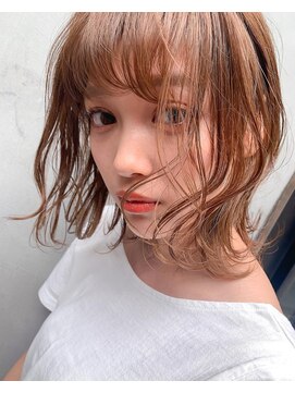 シー バイ ロンド 新宿(Sea by Lond) 【遠藤　駿】ニュアンス切りっぱなしボブ☆デザインカラー新宿