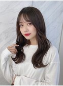 テラコッタ/韓国風ヨシンモリ/流れるレイヤー/前髪カール[銀座]
